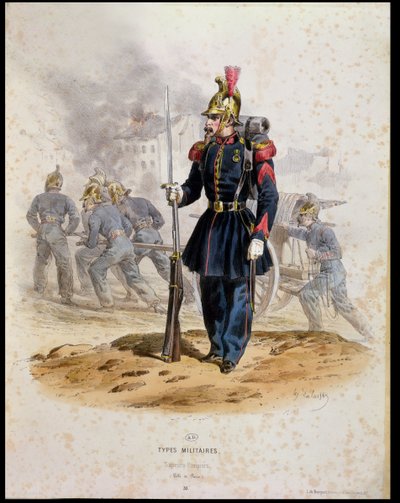 Paris brandmän 1860 av Francois Hippolyte Lalaisse