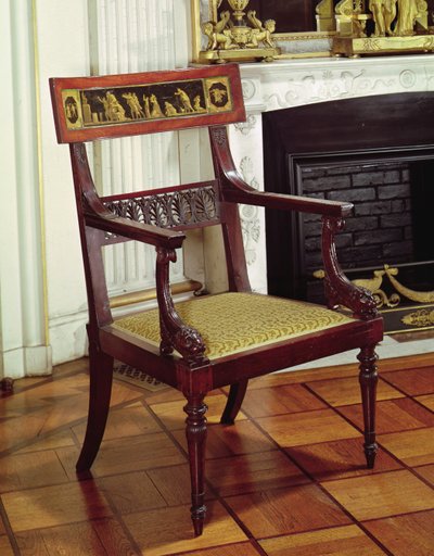 Fåtölj, 1796-99 (trä) av Francois Honore Georges Jacob Desmalter