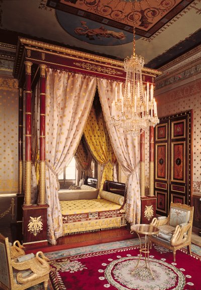 Sovrum för drottning Hortense de Beauharnais (1783-1837) av Francois Honore Georges Jacob Desmalter