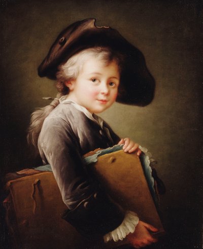 En ung pojke med en portfölj, 1760 av Francois Hubert Drouais