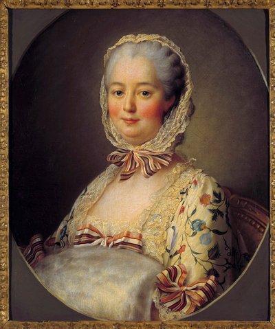Porträtt av Jeanne Antoinette Poisson, markis av Pompadour (känd som Madame de Pompadour av Francois Hubert Drouais