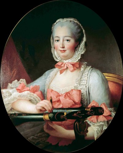 Porträtt av markisin de Pompadour 1721-1764, ca. 1763. av Francois Hubert Drouais