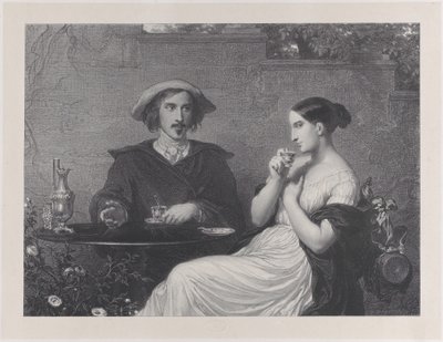 Caféet, 1840. av Francois Joseph Aime de Lemud