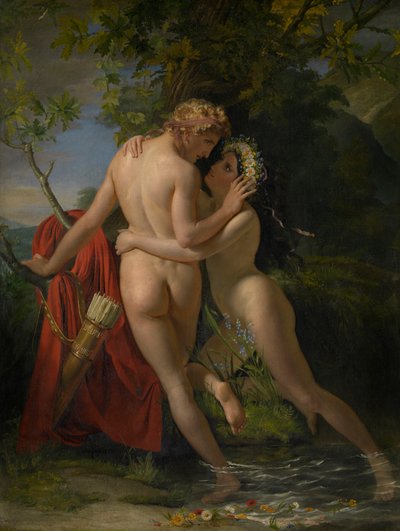 Nymfen Salmacis och hermafroditen av Francois Joseph Navez