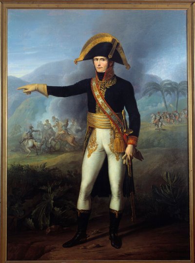 Porträtt vid foten av general Charles Leclerc (1772-1802) Målning av Francois Joseph Kinson (1771-1839) Malmaison från 1800-talet, musee du chateau av Francois Josephe Kinson