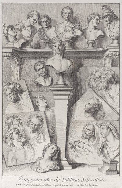 Huvuden efter Ecce Homo, 1720-78. av Francois Joullain