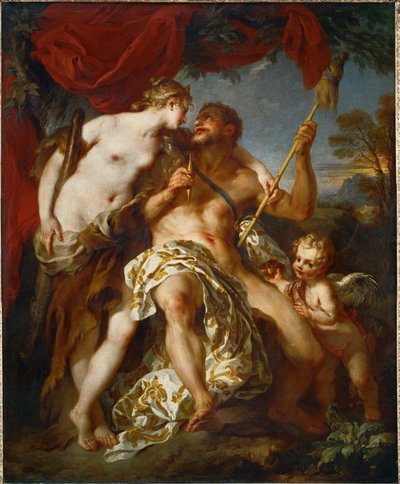 Herkules och Omphale... av François Lemoyne