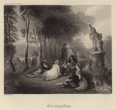 Fältfest av Francois Louis Joseph Watteau