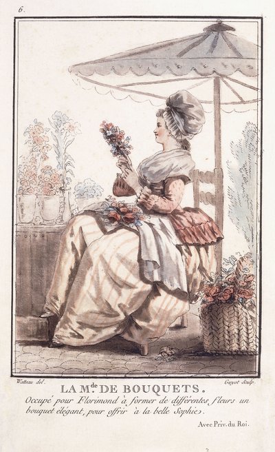 Herrn av buketter, 1786 av Francois Louis Joseph Watteau