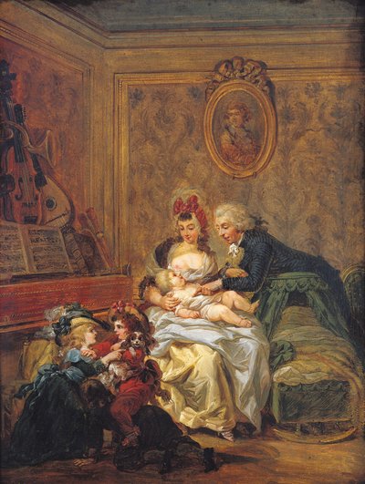 Äktenskapets tillfredsställelse eller den lyckliga familjen av Francois Louis Joseph Watteau