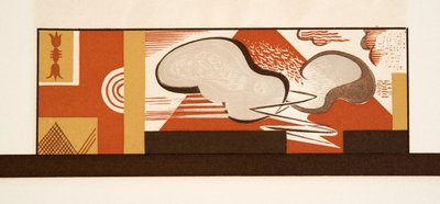 Grafisk illustration från Prometheus Enchained av Aeschylus, pub. 1941 (stenciltryck) av Francois Louis Schmied