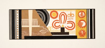 Grafisk illustration från Prometheus Enchained av Aeschylus, pub. 1941 (stenciltryck) av Francois Louis Schmied