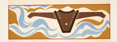 Grafisk illustration från Prometheus Enchained av Aeschylus, pub. 1941 (stenciltryck) av Francois Louis Schmied