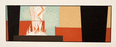 Grafisk illustration från Prometheus Enchained av Aeschylus, pub. 1941 (stenciltryck) av Francois Louis Schmied