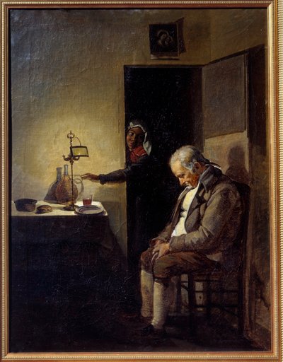 Sömnmålning av Francois Marius Granet (1775-1849) 1800-talets Aix en Provence, Musee Granet av Francois Marius Granet
