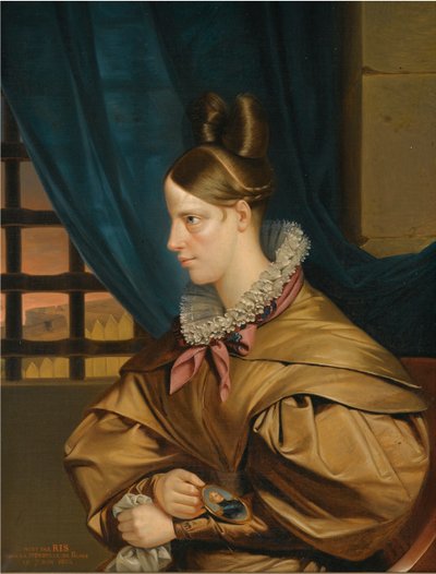 Hertiginnan av Berry (Marie Caroline de Bourbon Sicilien). av Francois Nicholas Riss