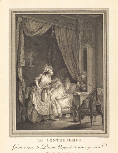 Bakslaget av Francois Nicolas Barthelemy Dequevauviller after Nicolas Lavreince