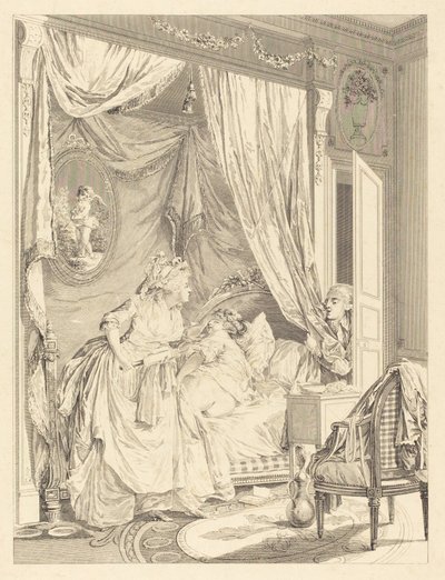 Bakslaget av Francois Nicolas Barthelemy Dequevauviller after Nicolas Lavreince