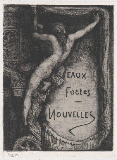 Omslag till Eaux Fortes Nouvelles, sent 1800-tal. av Francois Nicolas Chifflart