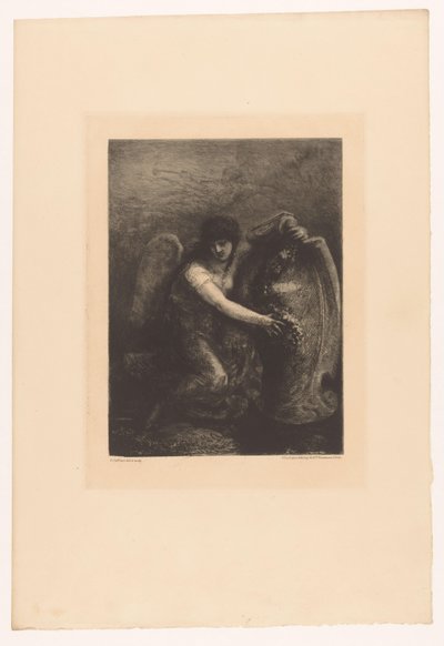 Ängel med sköld av Francois Nicolas Chifflart