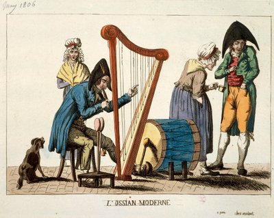 Karikatyr av modern Ossian, av Francois Nicolas Martinet av Francois Nicolas Martinet