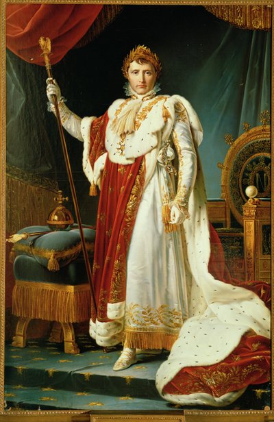 Napoleon I i kröningsdräkt ... av Francois Pascal Simon Baron Gerard