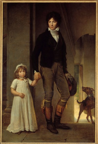 Porträtt till fots av målaren Jean Baptiste Isabey (1767-1855) och hans dotter Målning av Francois Gerard (1770-1837) 1795 Sön. 1,94x1,3 m av Baron François Pascal Simon Gérard