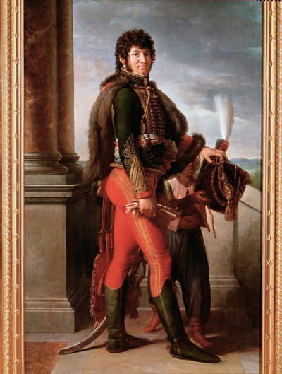 Porträtt av Joachim Murat i husaruniform, detalj (olja på duk av Baron François Pascal Simon Gérard