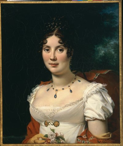 Porträtt av en dam av Francois Pascal Simon Gerard