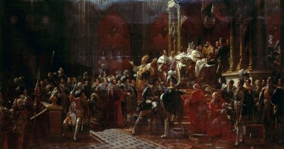 Kröningen av Karl X av Frankrike i Reims den 29 maj 1825 av Francois Pascal Simon Gerard