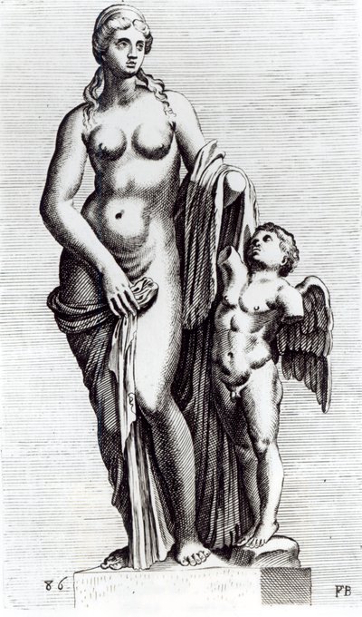 Heavenly Venus, ca 1653 (etsning) (bw foto) av Francois Perrier