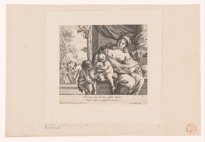 Maria med barnet, Johannes Döparen och Lammet Scherzano i duoi Bambin (...) (titel på objekt) av Francois Perrier