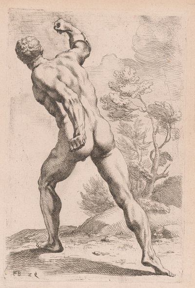 Borghese Gladiator, bakifrån [skylt 29] av Francois Perrier