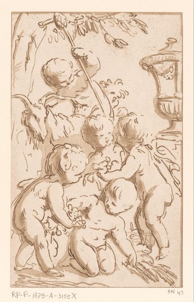 Bacchanal of Amors av Francois Philippe Charpentier