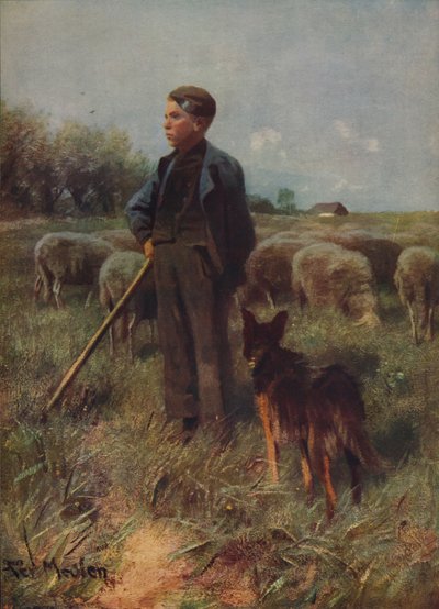 Den unge herden, c1915 av Francois Pieter ter Meulen