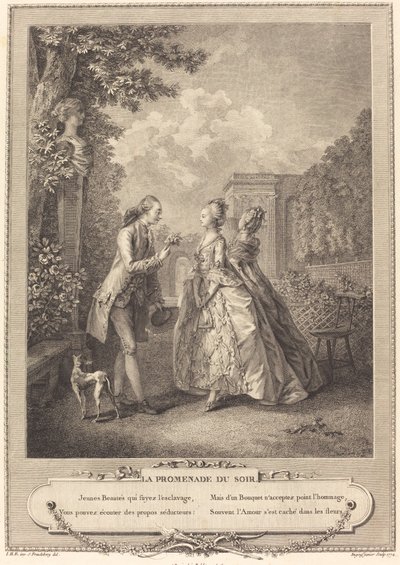 Kvällspromenaden av Francois Robert Ingouf after Sigmund Freudenberger