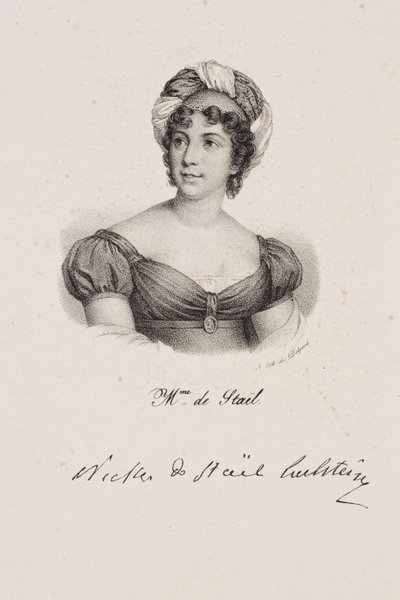 Porträtt av Madame de Staël av Francois Seraphin Delpech