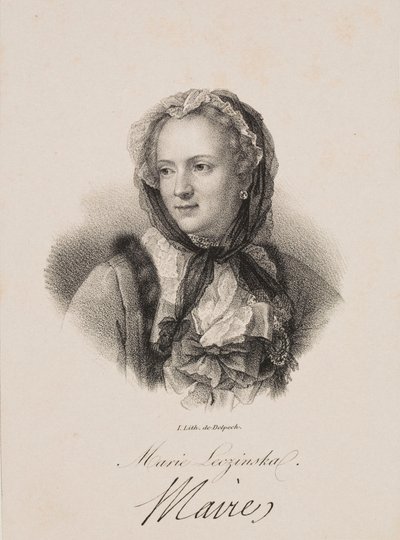 Porträtt av Maria Leszczyńska av Francois Seraphin Delpech