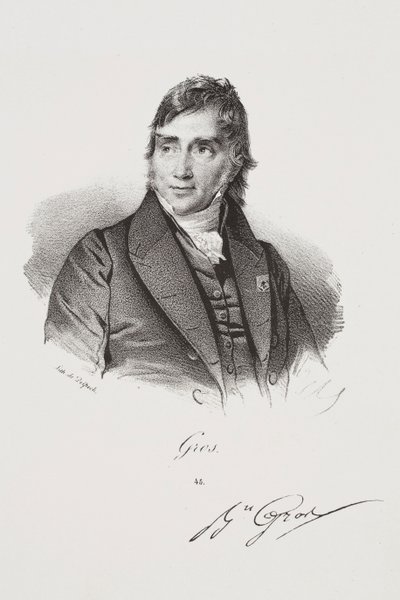 Porträtt av konstnären Antoine-Jean Gros av Francois Seraphin Delpech