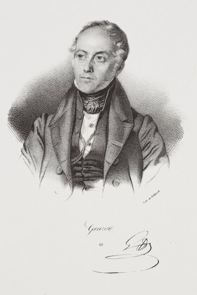 Porträtt av politikern François Pierre Guillaume Guizot av Francois Seraphin Delpech