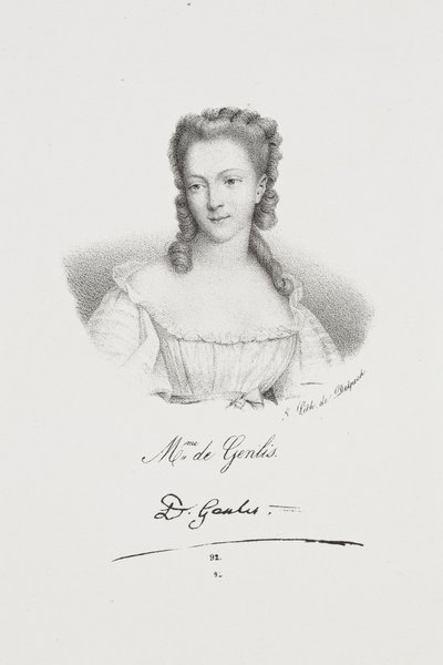 Porträtt av författaren Félicité de Genlis av Francois Seraphin Delpech