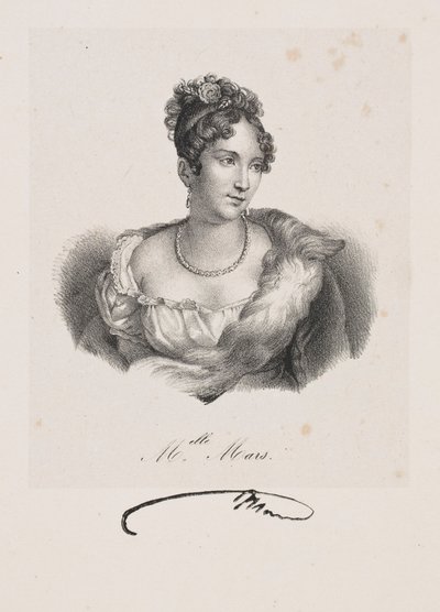 Porträtt av fröken Mars (pseudonym för Anne Françoise Hyppolyte Boutet Salvetat) av Francois Seraphin Delpech
