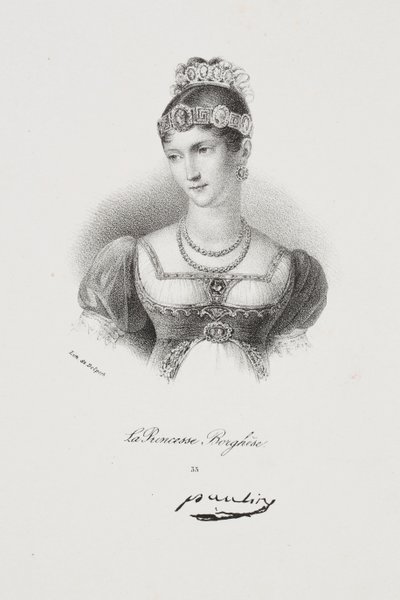 Porträtt av prinsessan Pauline Borghese (Marie Paulette Bonaparte) av Francois Seraphin Delpech