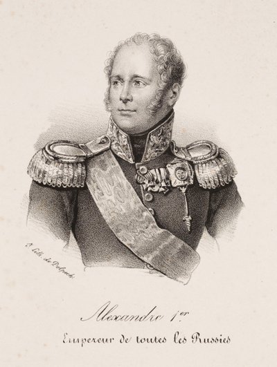 Porträtt av tsar Alexander I av Ryssland av Francois Seraphin Delpech