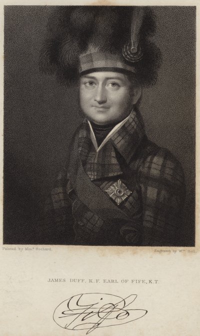 Porträtt av James Duff; Earl of Fife av Francois Theodore Rochard