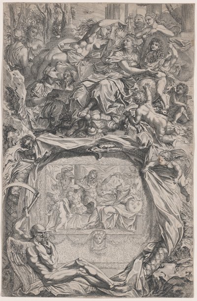 Frankrike krönt med seger av Ludvig XIV av Francois Verdier