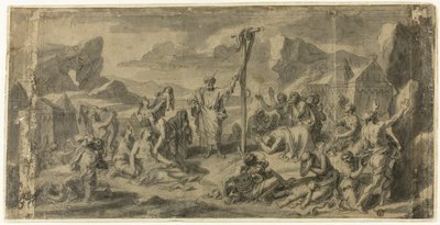 Mose och ormen av mässing av Francois Verdier