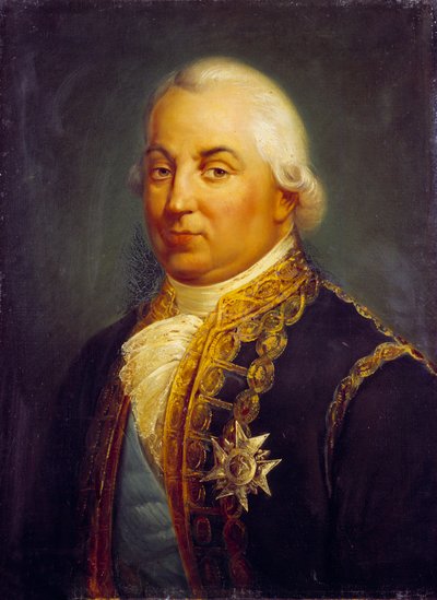 Porträtt av Pierre Andre de Suffren de Saint Tropez (Saint-Trophez), fogde av Suffren (1729-1788). Målning av Mathieu Latil (1796-1890) av Francois Vincent Mathieu Latil