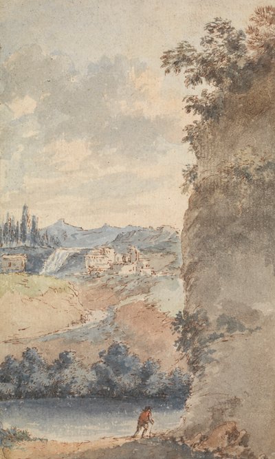 Italienskt landskap av Francois Vivares