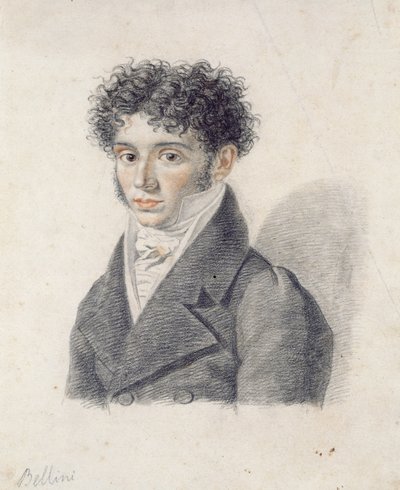 Porträtt av Vincenzo Bellini (1801-35) av Francois Xavier Fabre
